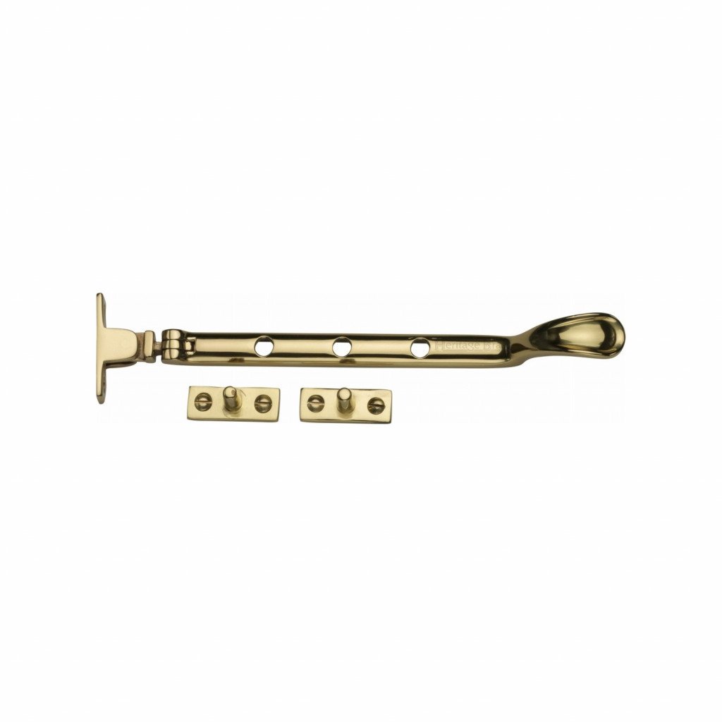 M Marcus Heritage Brass Spoon End Casement Window Stay 203mm